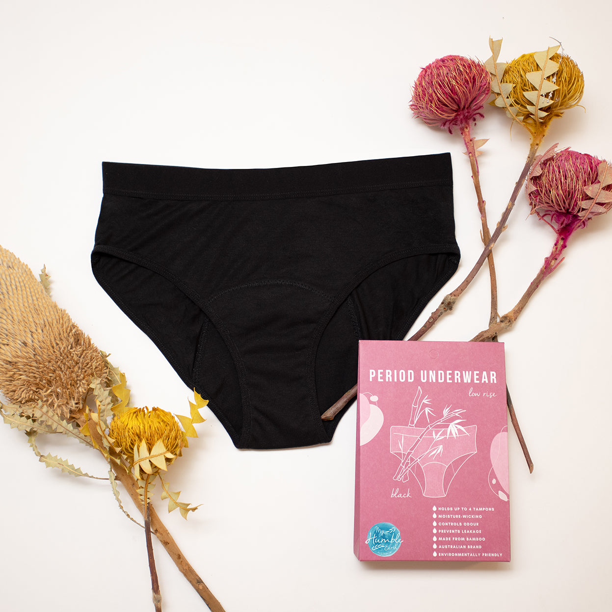 Period and Incontinence Underwear - My Humble Earth Low Rise Bikini